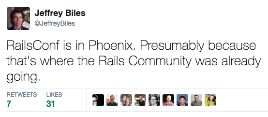 Twitter joke about Rails and Phoenix